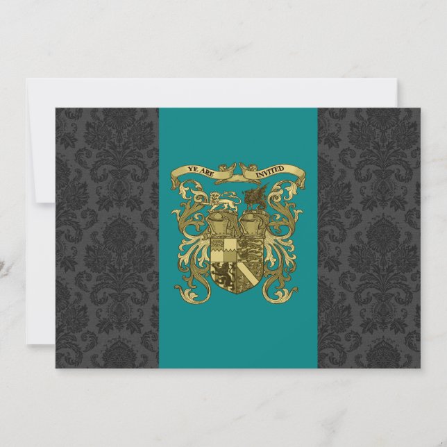 Medieval Coat Of Arms Wedding Invitations (Front)
