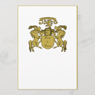 Medieval Coat Of Arms Wedding Invitations