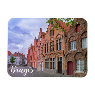 Medieval colourful brick houses in Bruges, Belgium Magnet