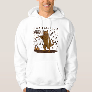 Medieval Core Funny Cat Playing Flute Art Hoodie