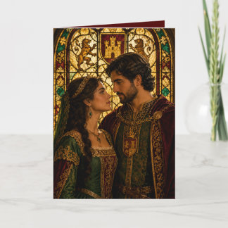 medieval couple anniversary valentine card