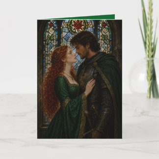 Medieval couple anniversary valentine  card