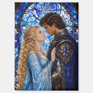 Medieval couple gazing magnet