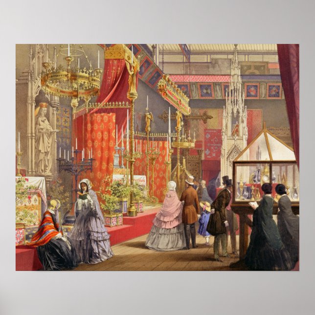 Medieval Court, designed by Pugin, plate 40 from ' Poster (Front)