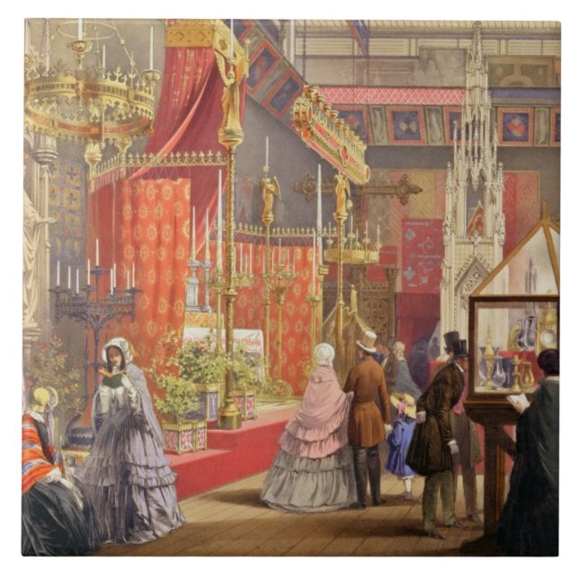 Medieval Court, designed by Pugin, plate 40 from ' Tile (Front)