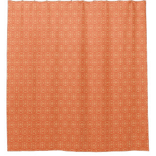Medieval Cross Damask - Coral Orange and Peach