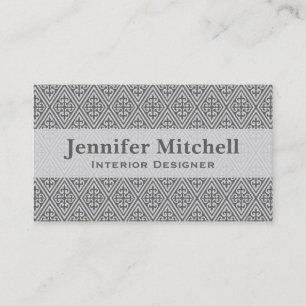 Medieval Cross Damask - Silver Grey / Grey Business Card