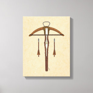 Medieval Crossbow with Bolts Canvas Print