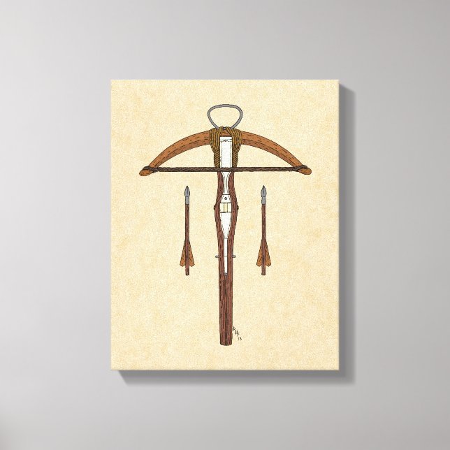 Medieval Crossbow with Bolts Canvas Print (Front)