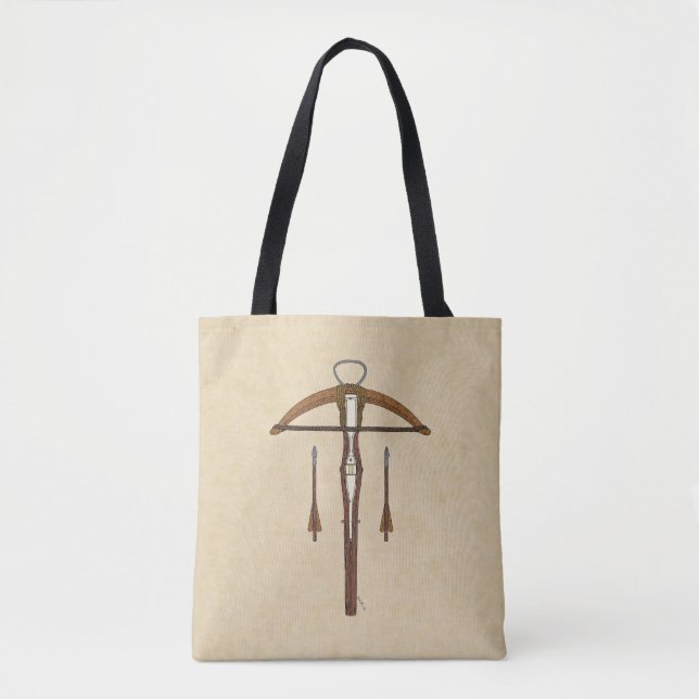 Medieval Crossbow with Bolts Tote Bag (Front)