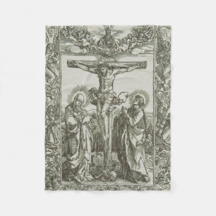Medieval Crucifixion of Jesus Christ Fleece Blanket