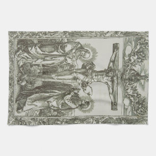 Medieval Crucifixion of Jesus Christ Kitchen Towel