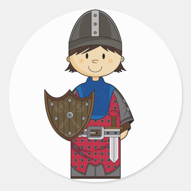 Medieval Crusader Knight Sticker (Front)