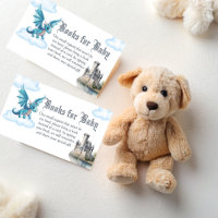 Medieval cute dragon baby shower book request