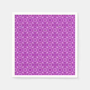 Medieval Damask pattern, amethyst purple Napkin