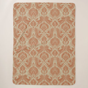 Medieval Damask Sherpa Blanket