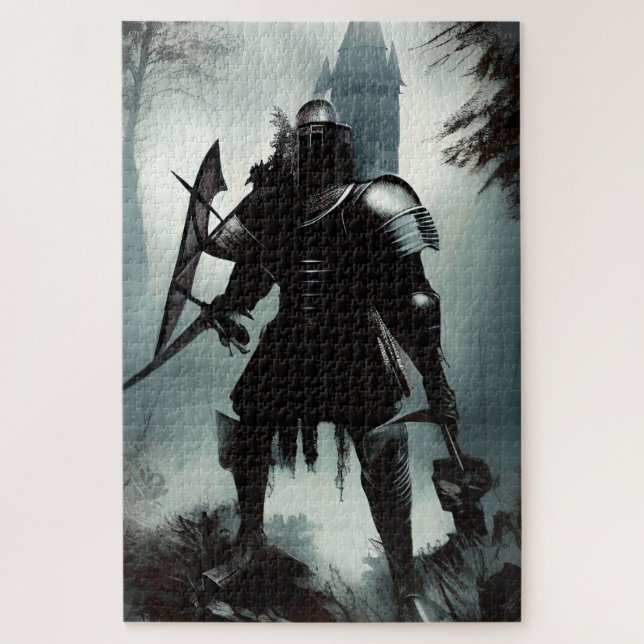 Medieval Dark Knight Jigsaw Puzzle (Vertical)