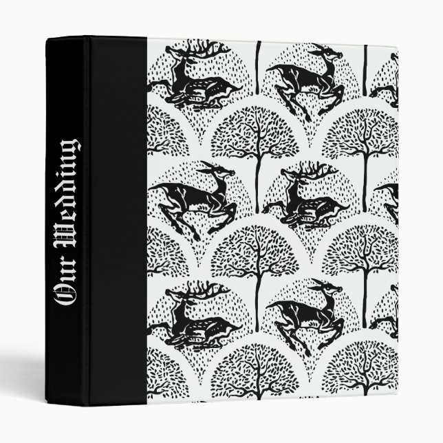 Medieval Deer and Trees, 1" binder (Front/Spine)