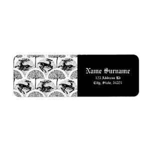 Medieval Deer and Trees, labels