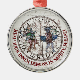 Medieval Demon Christmas Ornament Charm