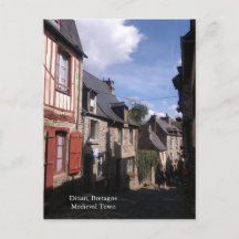 Medieval Dinan Village Street Bretagne France