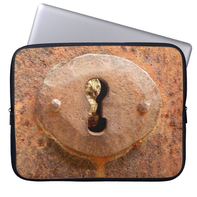 Medieval Door Lock Laptop Sleeve (Front)