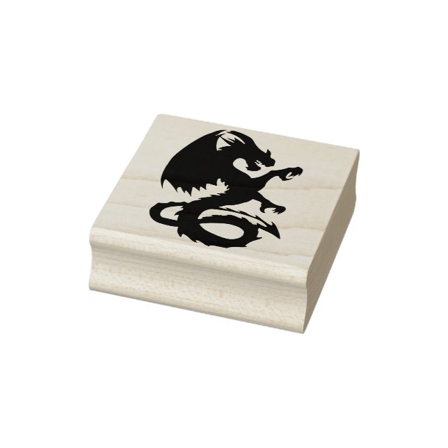medieval dragon art stamp (Stamp)