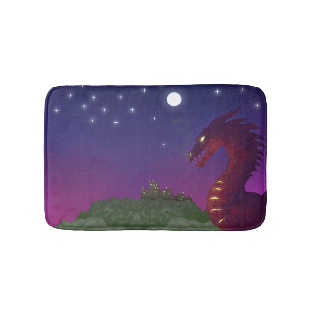Medieval Dragon Bath Mat (Front)