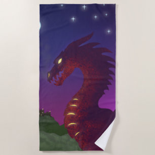 Medieval Dragon Beach Towel