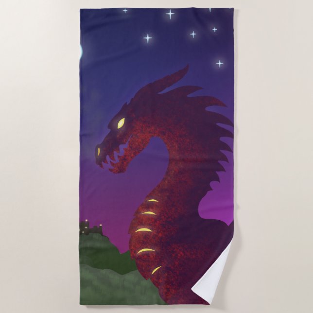 Medieval Dragon Beach Towel (Front)