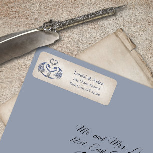 Medieval Dragon Blue Epic Fantasy Celtic Address
