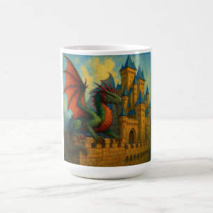Medieval Dragon Castle Protector Coffee Mug