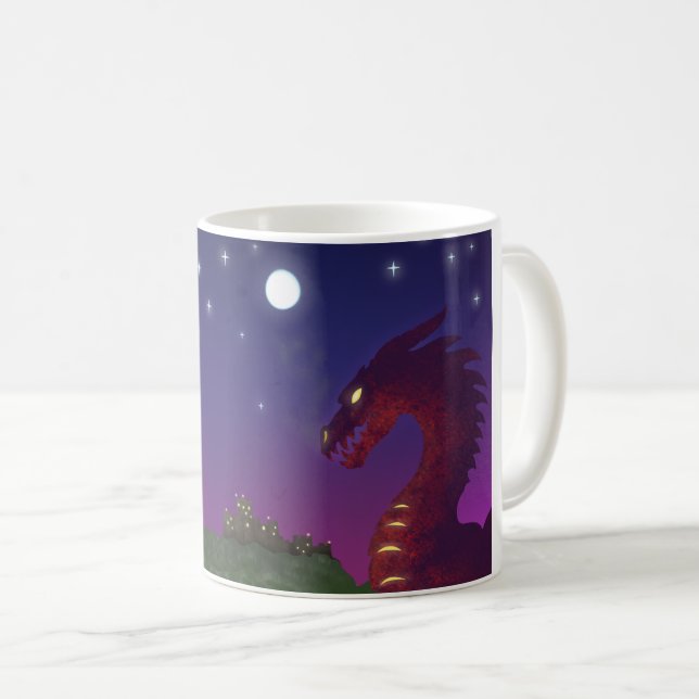 Medieval Dragon Coffee Mug (Front Right)