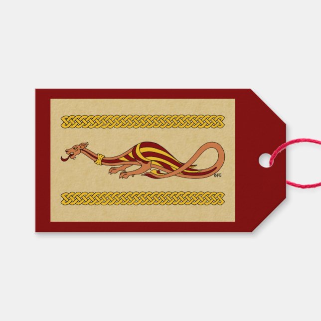 Medieval Dragon Design 2015 Gift Tags (Front (Horizontal))