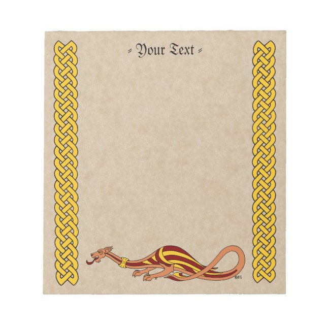 Medieval Dragon Design 2015 Notepad (Front)