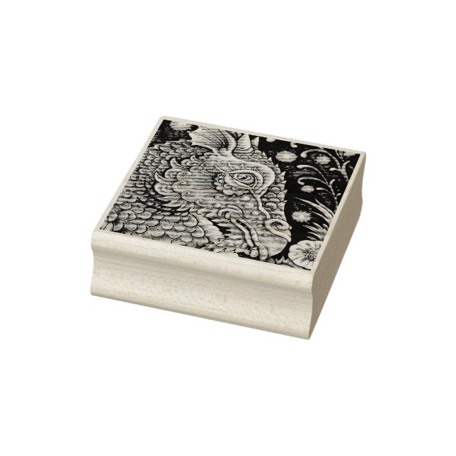 MEDIEVAL DRAGON FANTASY RUBBER STAMP Close Up (Stamp)