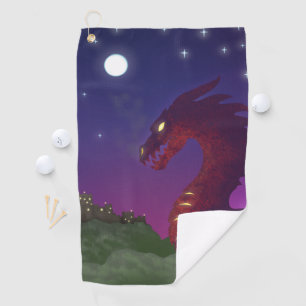Medieval Dragon Golf Towel