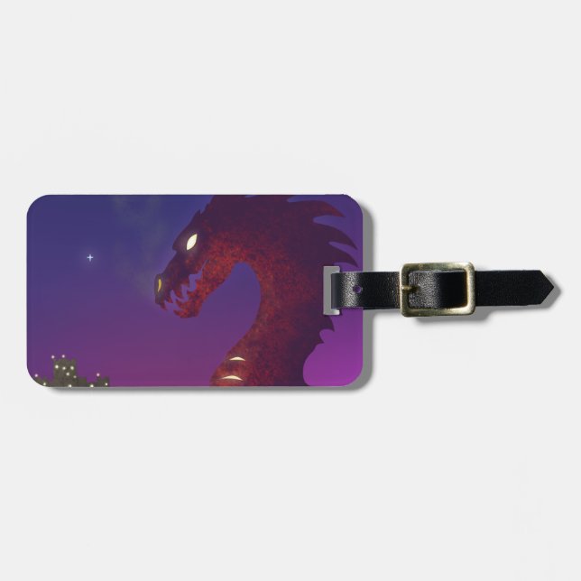 Medieval Dragon Luggage Tag (Front Horizontal)