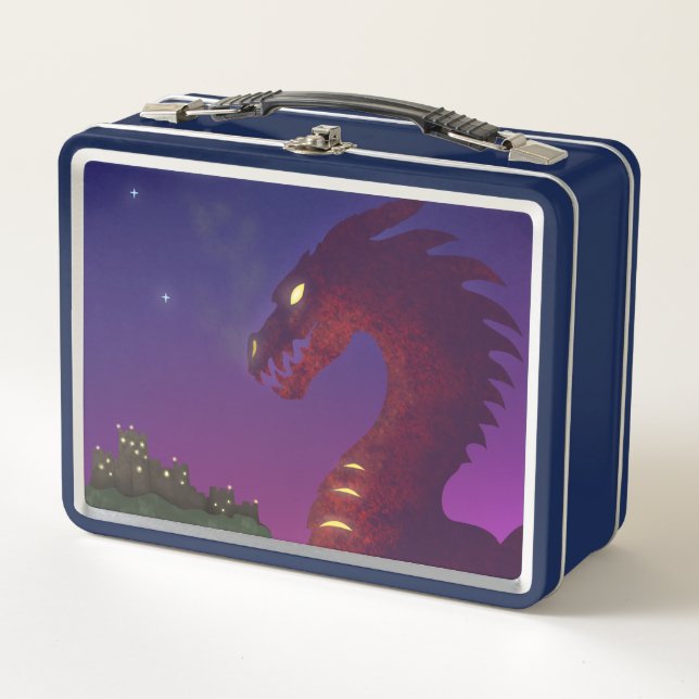 Medieval Dragon Metal Lunch Box (Front)