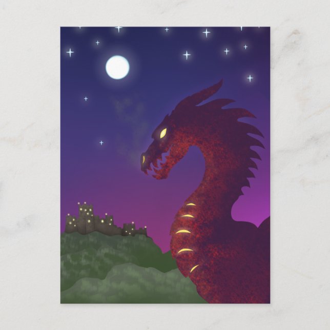 Medieval Dragon Postcard (Front)