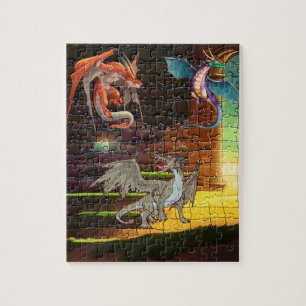 Medieval Dragon Puzzle for Dragon Lovers
