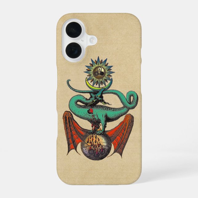 Medieval Dragon Ripley Scroll iPhone 16 Case (Back)
