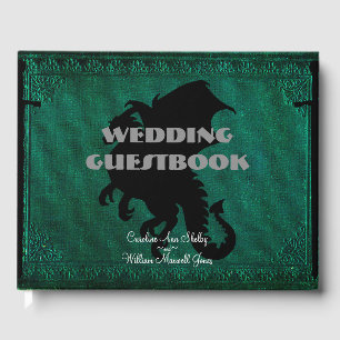Medieval Dragon Sword Vintage Wedding Guestbook