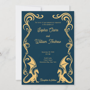Medieval Dragon Wedding Invitation