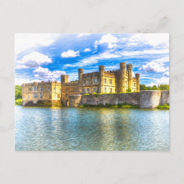 Medieval English Castle Art Postcard (Front)