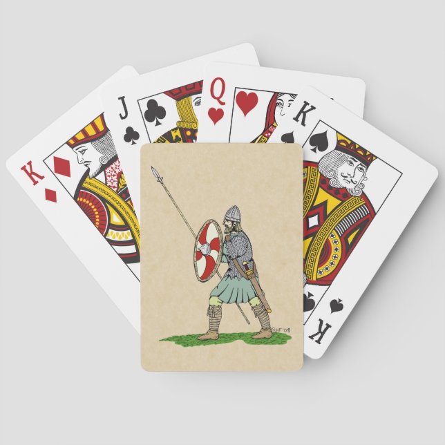 Medieval English/Saxon Warrior Playing Cards (Back)