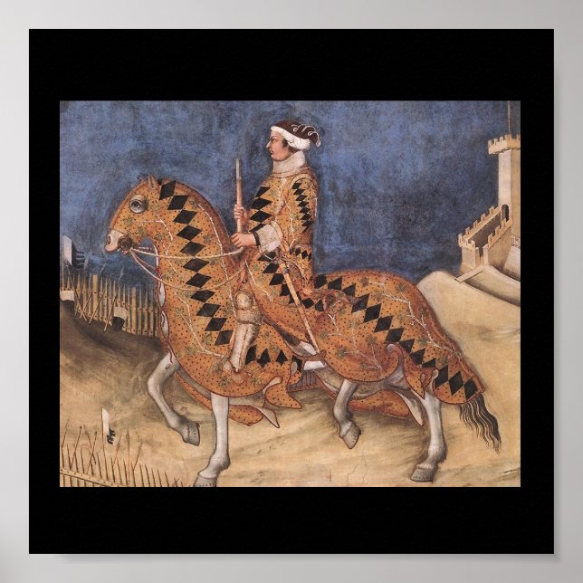 Medieval Equestrian Portrait Poster (Front)