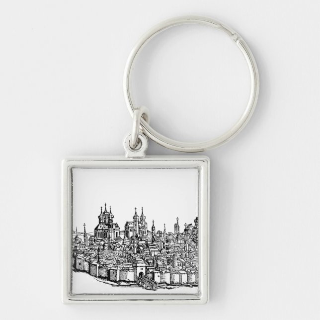 Medieval Erfurt Premium Chronicle of Thuringia Art Keychain (Front)