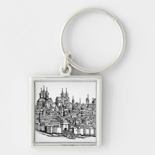 Medieval Erfurt Premium Chronicle of Thuringia Art Keychain