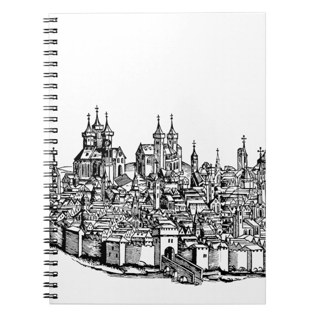 Medieval Erfurt Premium Chronicle of Thuringia Art Notebook (Front)